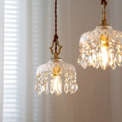 Artfan Crystal Small Chandelier for Aisle Entrance, Bedside, Balcony, Corridor – French Retro Light Luxury