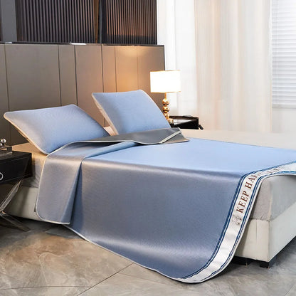 Artfan 1800D Cooling Fibres Bed Mat & Pillowcases Set for Summer Nights