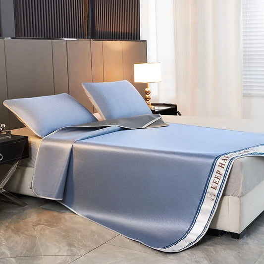 Artfan 1800D Cooling Fibres Bed Mat & Pillowcases Set for Summer Nights