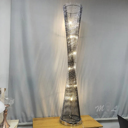 Artfan Aluminum Tower Floor Lamp for Living Room, Modern LED Standing Light Stand