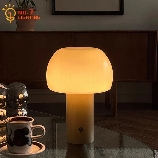 Artfan Atmosphere Mushroom Table Lamp Touch Dimming USB Charging Desk Light