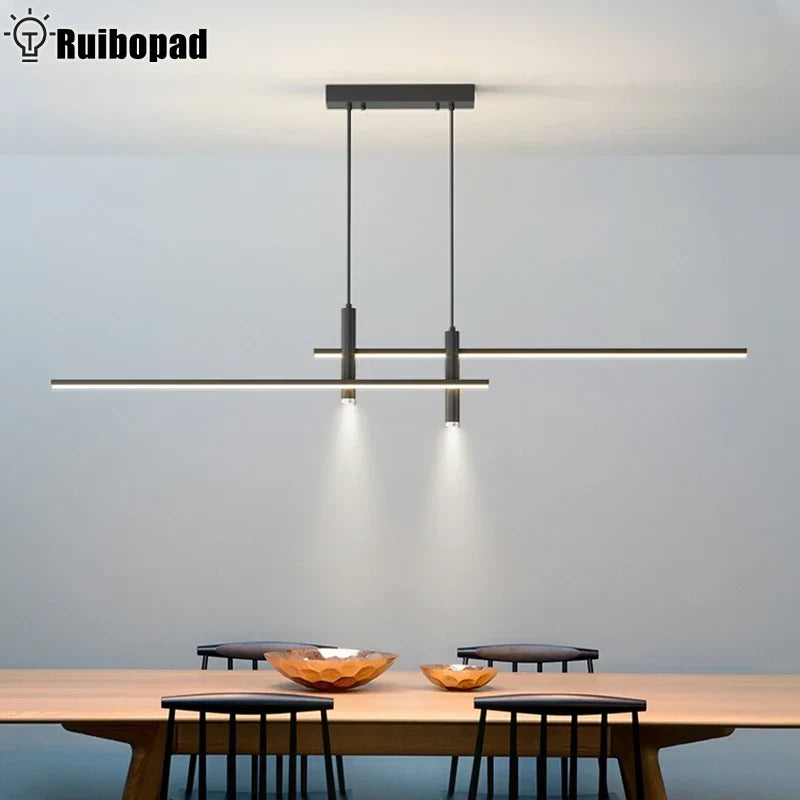 Artfan lighting Black Gold Nordic LED Pendant Chandelier for Dining Table - Modern Minimalist Design