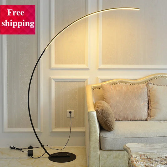 Artfan lighting Black LED Dimming Floor Lamp for Bedroom and Living Room