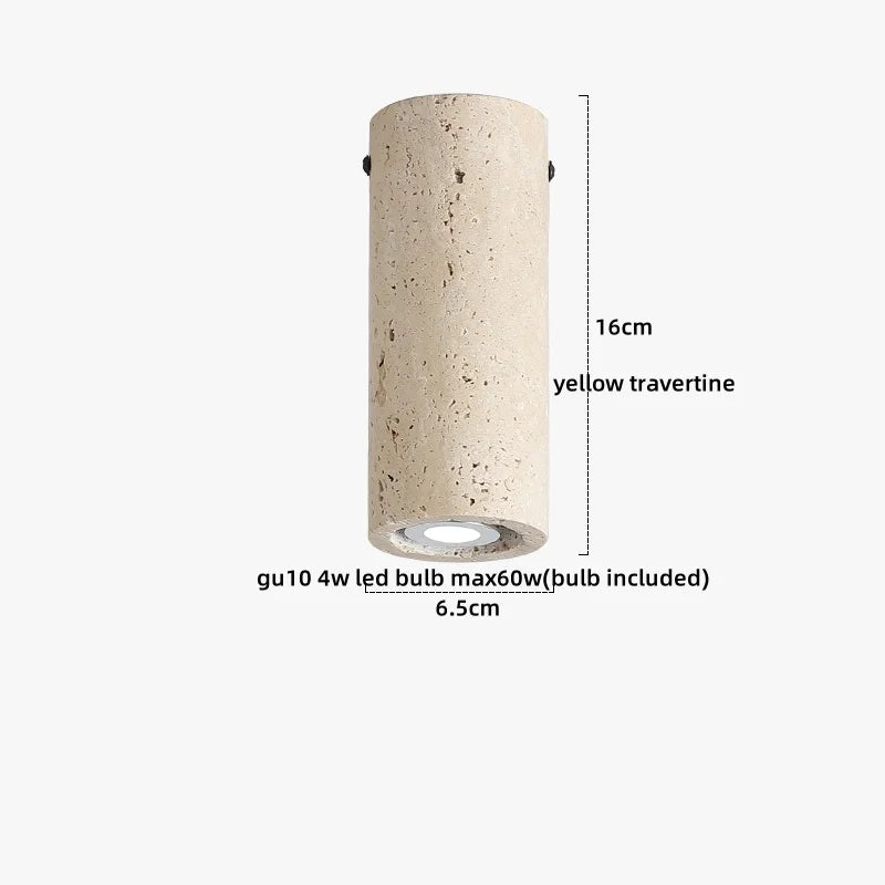 Artfan Acryl Travertine LED Ceiling Lights - Modern Natural Stone Ceiling Lamp