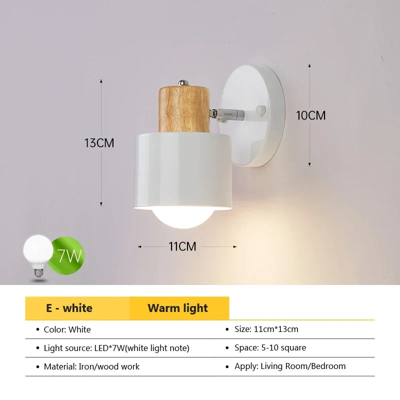 Artfan Angel Adjustable LED Wall Sconce Light for Bedroom Living Room