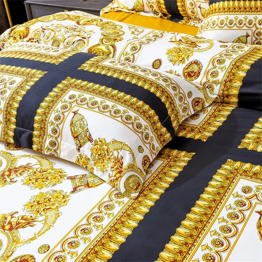 Artfan 1200TC Golden Egyptian Cotton King Queen Bedding Set, Custom Size Option