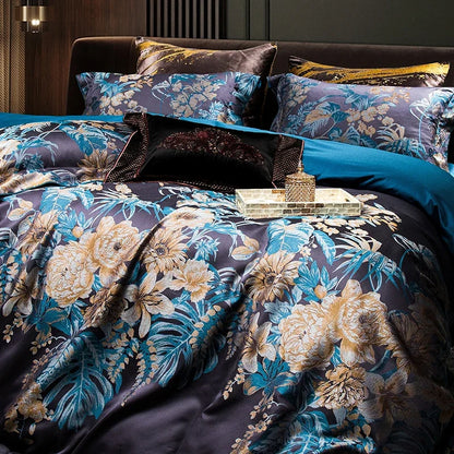 Artfan 1500TC Jacquard Egyptian Cotton Bedding Set for Queen King Linens