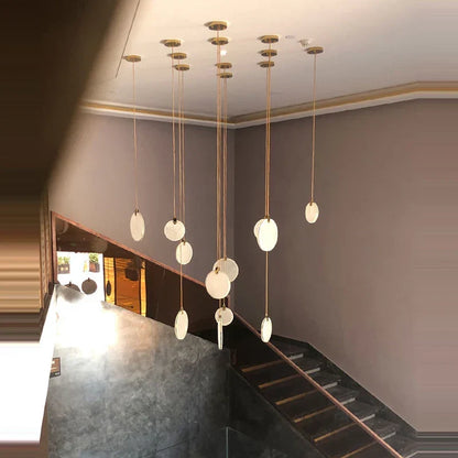 Artfan 2025 Art Deco Marble Golden Lustre LED Chandelier Lighting