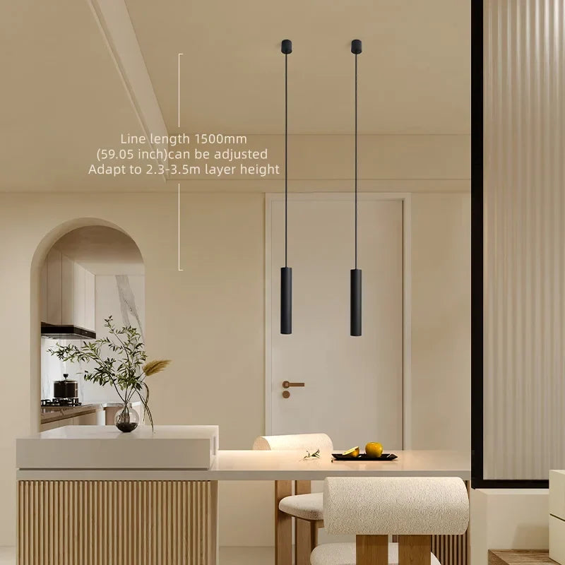 Artfan lighting Black LED Pendant Light 5W CRI 97 Double Anti-glare Spot Light for Living Room