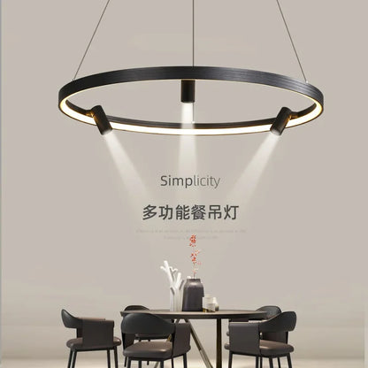 Artfan lighting Black Round Combo Chandelier: Stylish Lighting for Home, Living Room, Bedroom, Dining Table