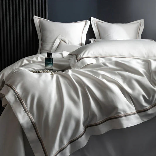Artfan 1000TC Egyptian Cotton Hotel Style Embroidery Bedding Set