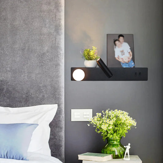 Artfan lighting Black Rotatable Wall Lamp with Switch | High-End Modern Minimalist Bedroom & Living Room Lighting