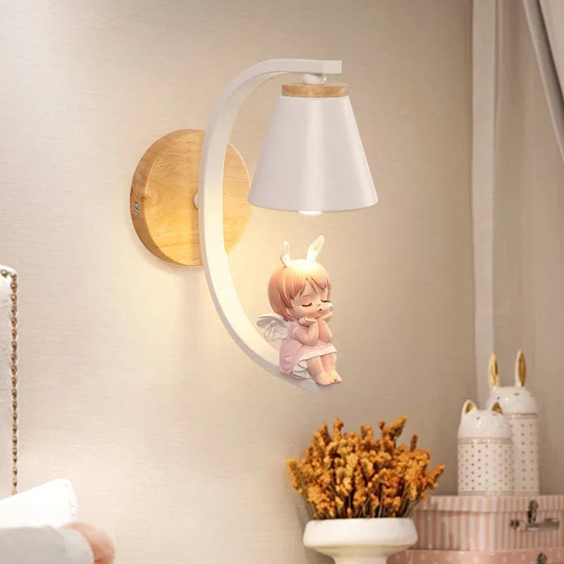 Artfan Angel Girl Bedroom Wall Sconces LED Light Fixtures