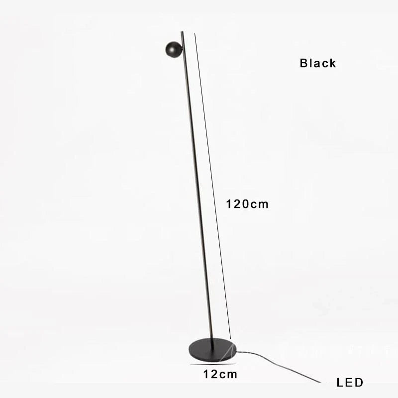 Artfan lighting Black LED Floor Lamp: Sleek Minimalist Nordic Design for Home Decor