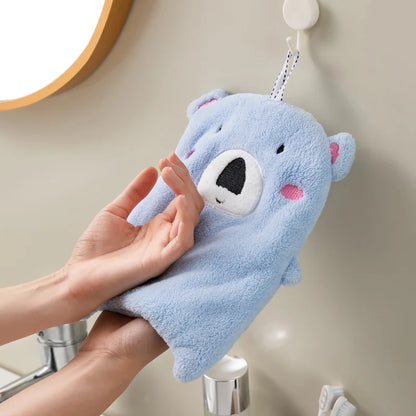Artfan Animal Hand Towel Set - Cute Panda Koala Child Terry Towels with Hanging Loops