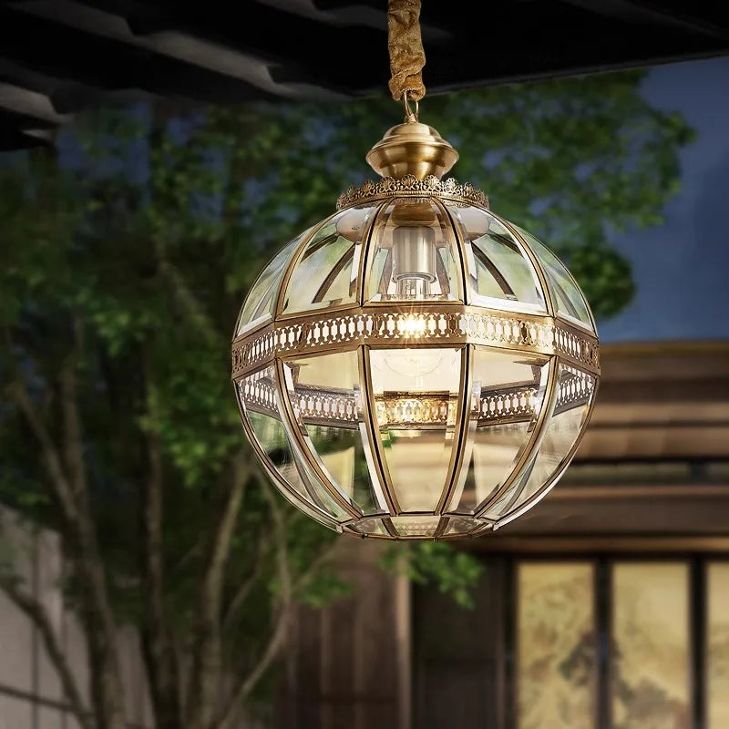 Artfan lighting Black Bronze Globe Pendant Light for Elegant Villa and Dining Room Lighting
