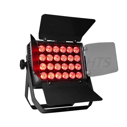 Artfan 24x18W RGBWA UV LED Wall Wash Flood Light with Barn Doors