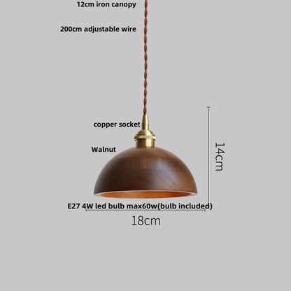 Artfan Ash Wood LED Pendant Lamp Adjustable Hanging Lights Luminaire