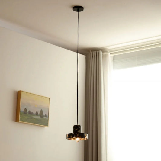 Artfan lighting Black Terrazzo LED Pendant Lamp for Dining Living Room Staircase