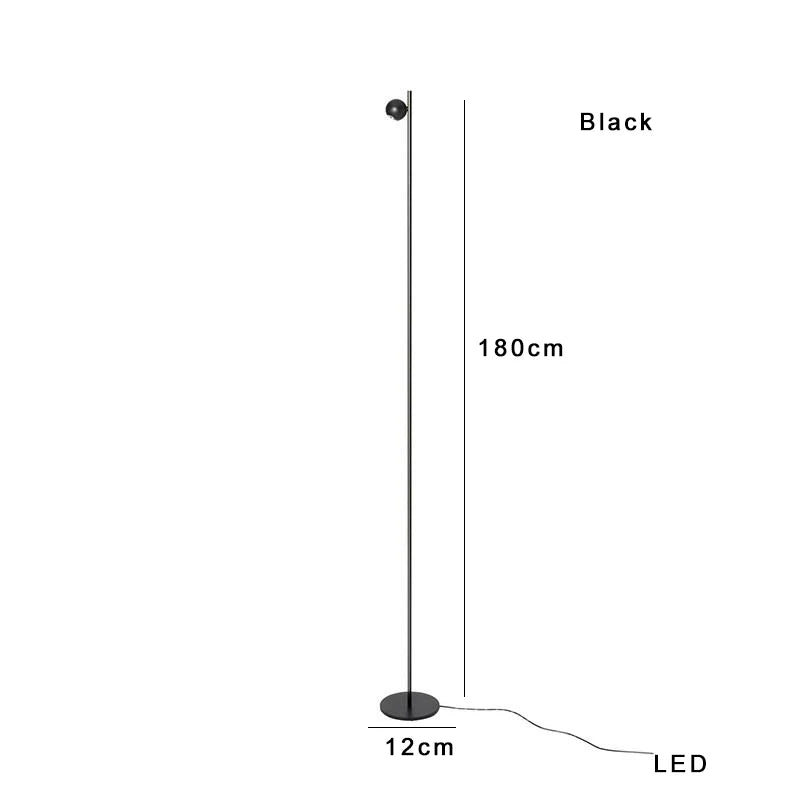 Artfan lighting Black LED Floor Lamp: Sleek Minimalist Nordic Design for Home Decor