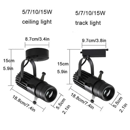 Artfan Adjustable LED Track Spotlights for Art Gallery Church Museum, Square Shape