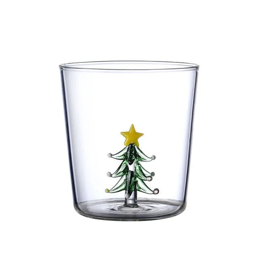 Artfan 300ml 3D Christmas Tree Wine Glass Cup - Elegant Holiday Gift Drinking Glass