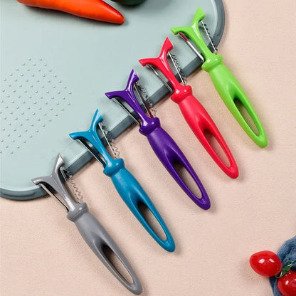 Artfan 3-in-1 Stainless Steel Vegetable Peeler Zester with Plastic Handle