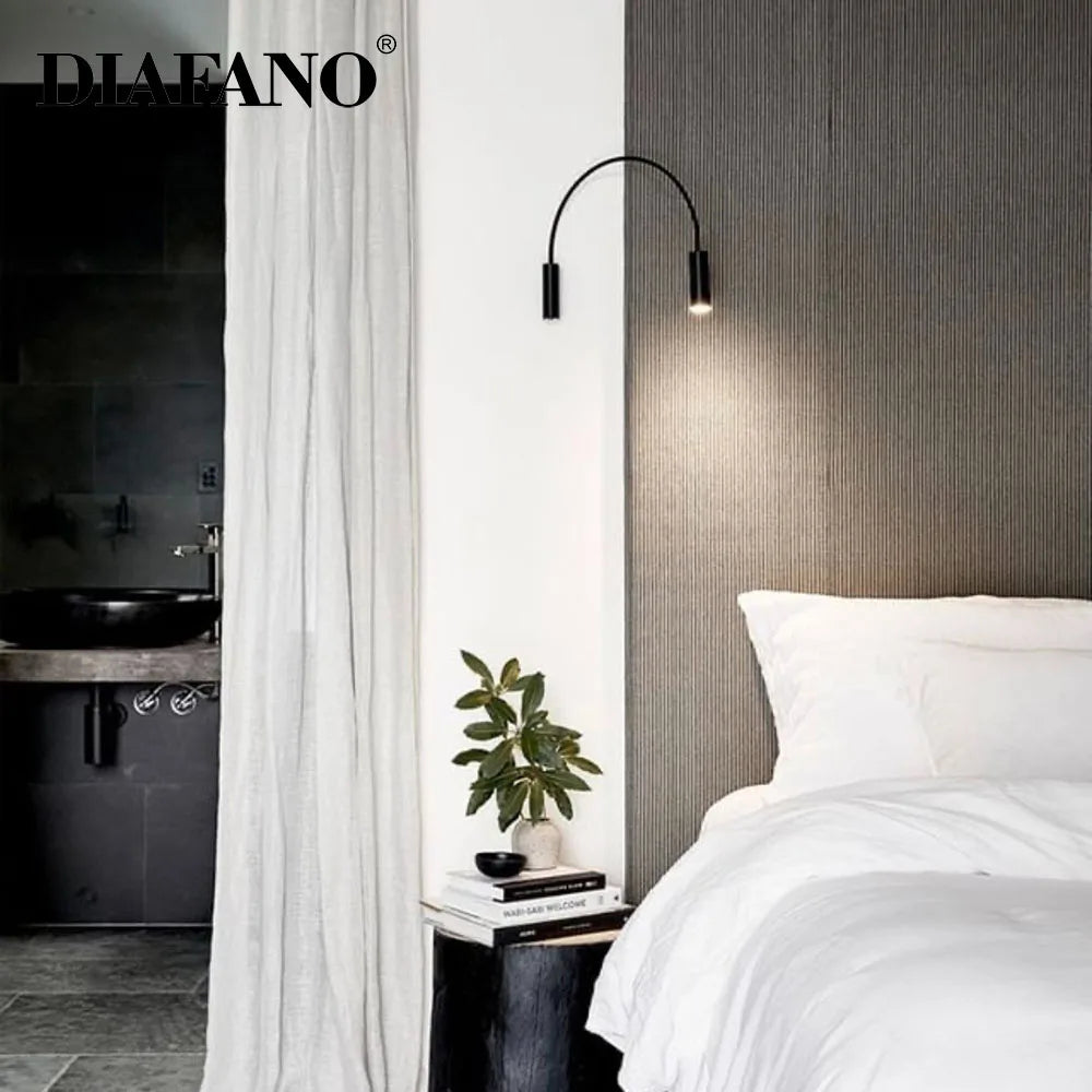 Artfan Adjustable Rocker Wall Lamp: Minimalist Style for Living Room, Bedroom, and Study