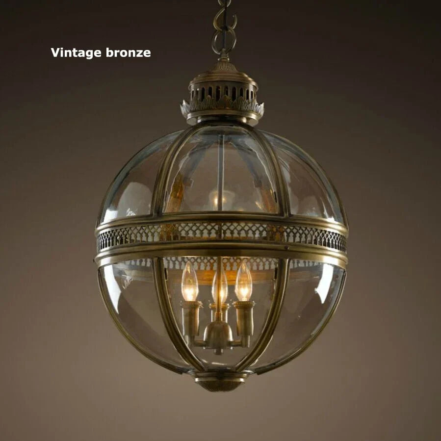 Artfan lighting Black Bronze Globe Pendant Light for Elegant Villa and Dining Room Lighting
