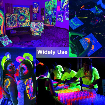Artfan 100W LED UV Black Light Flood Lamp for Party, Halloween, Xmas - 392nm
