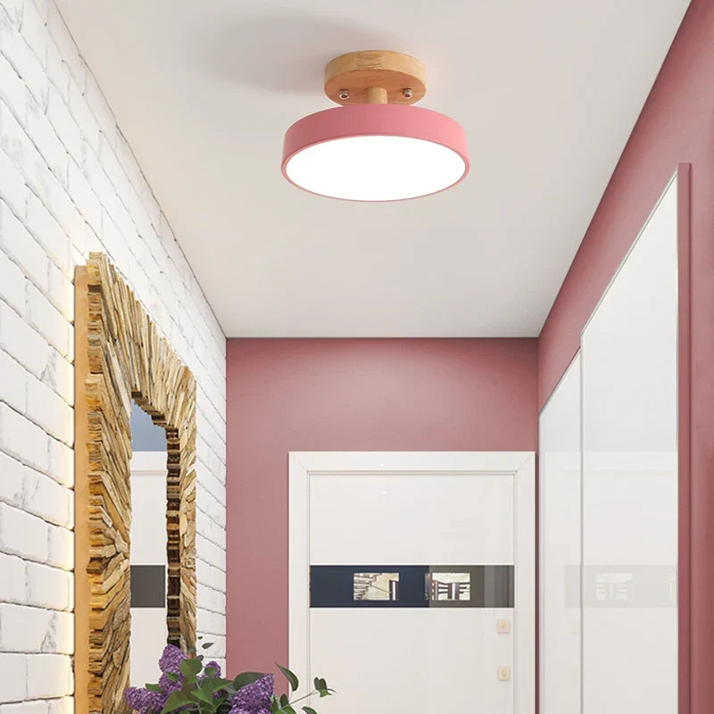 Artfan Acrylic Wood LED Ceiling Light – Nordic Indoor Lighting Fixture
