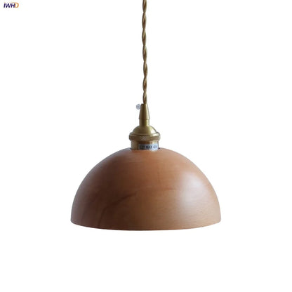 Artfan Ash Wood LED Pendant Lamp Adjustable Hanging Lights Luminaire