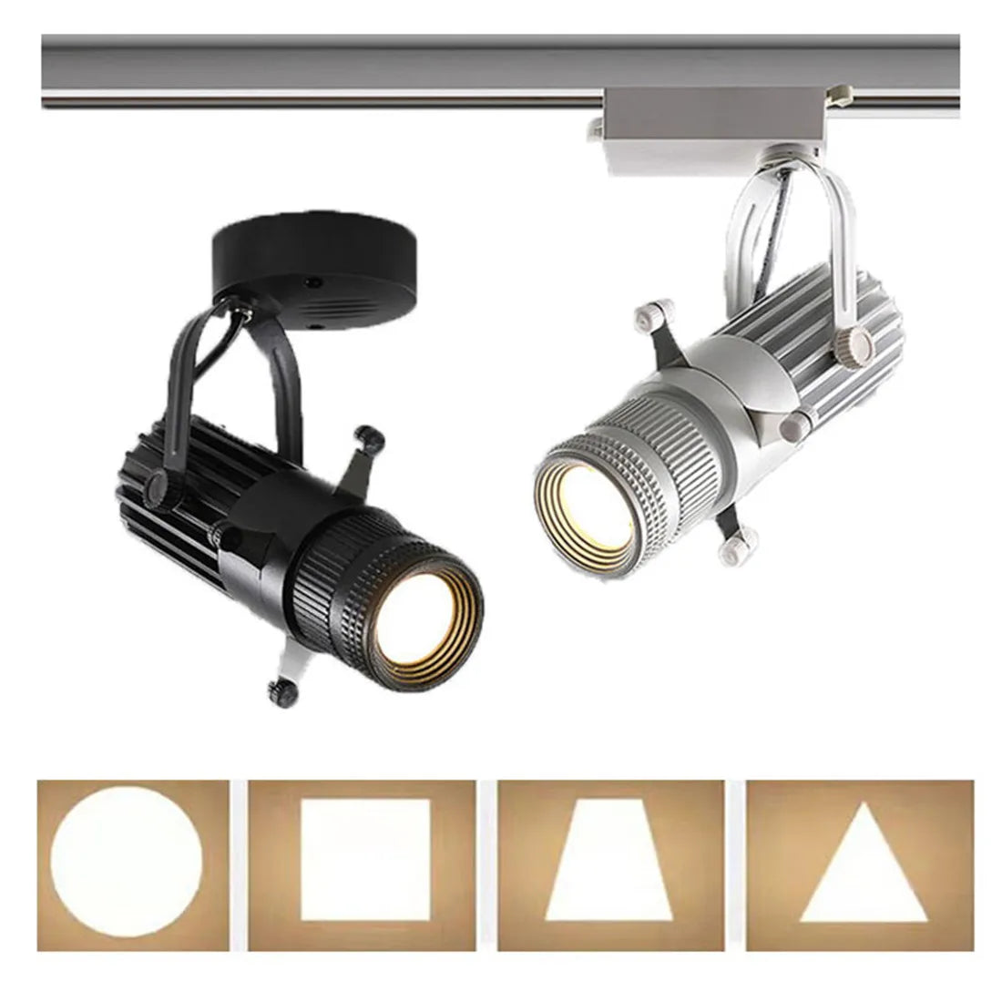 Artfan Adjustable LED Track Spotlights for Art Gallery Church Museum, Square Shape