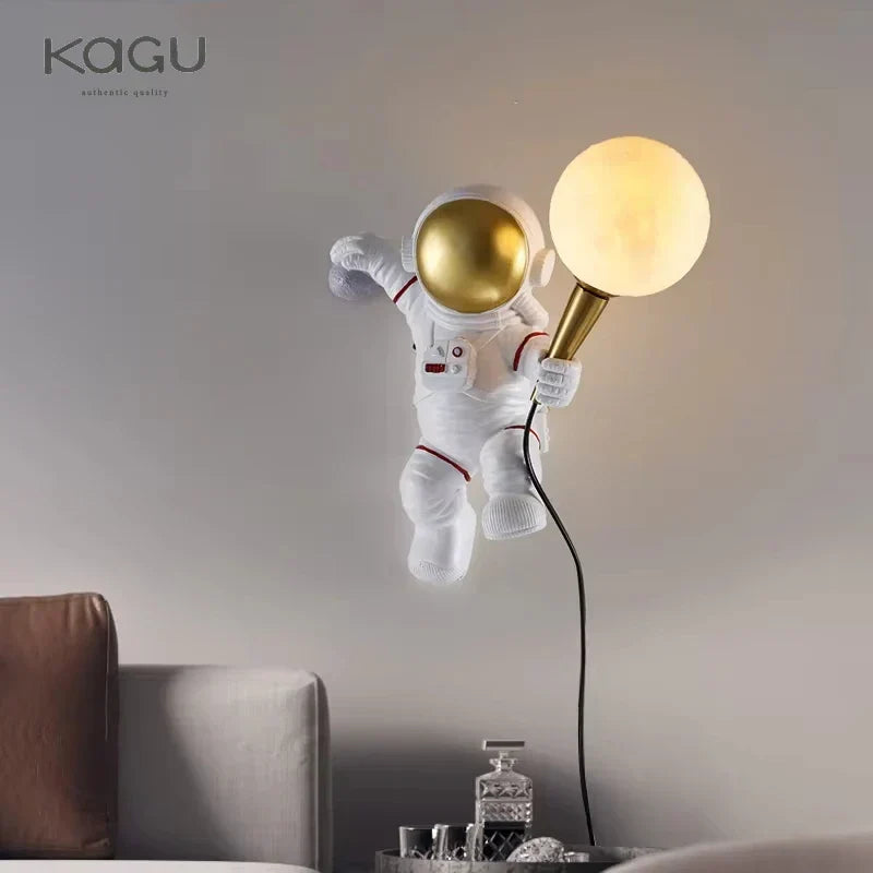 Artfan Astronaut Moon Planet Table Lamp Night Light Bedroom Decor Spaceman Theme