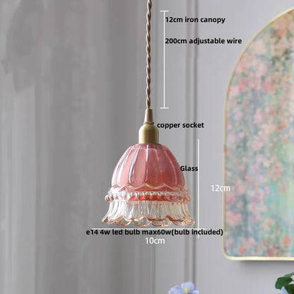 Artfan Amber Glass LED Pendant Light - Nordic Modern Balcony Foyer Coffee Wall Lamp