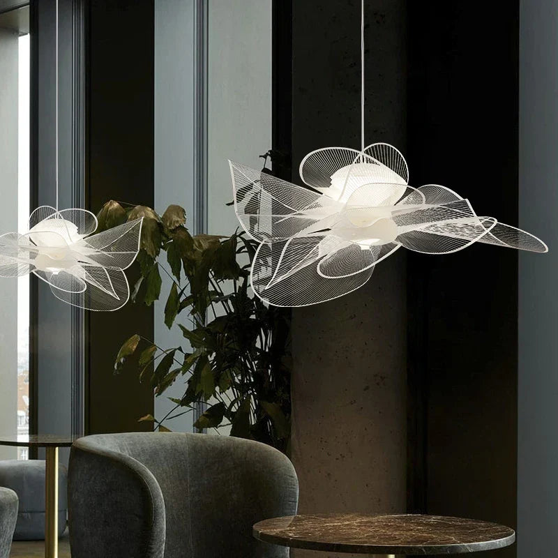 Artfan Acrylic Flower Chandelier: Nordic Designer Lighting for Restaurant, Living Room, Bedroom