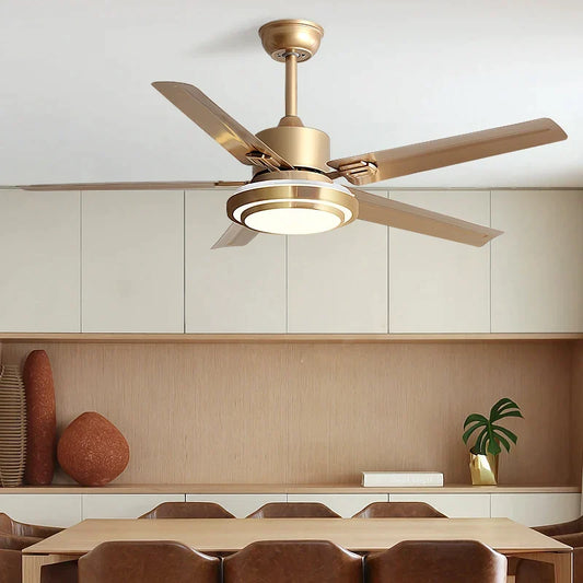 Artfan 52" Stainless Steel Blade Ceiling Fan with LED Light and Remote Control
