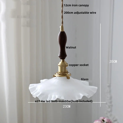 Artfan Amber Flower Glass LED Pendant Lights for Home Decor