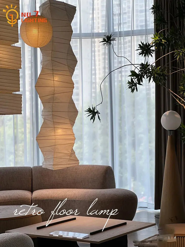 Artfan Akari Noguchi Rice Paper Floor Lamp LED E27: Art Decor Interior Lighting for Living Room