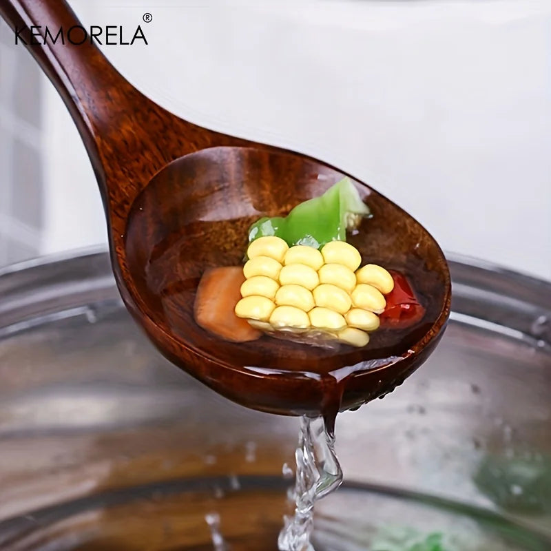 Artfan 7-Piece Thai Wooden Cooking Utensil Set | Eco-Friendly Kitchen Tableware