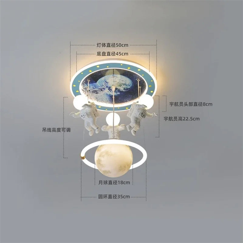 Artfan Astronaut LED Ceiling Light for Children's Room Fixtures