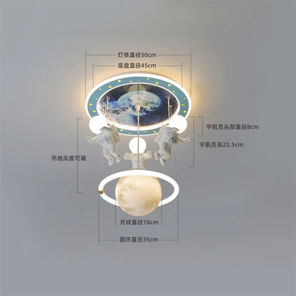 Artfan Astronaut LED Ceiling Light for Children's Room Fixtures