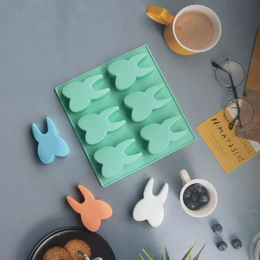 Artfan 6 Hole Tooth Silicone Mold - Cake Biscuit Candy Ice Cube Bakeware