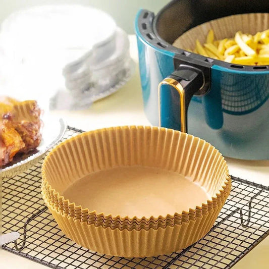Artfan Air Fryer Paper Liner: Non-Stick Round Baking Mat, 50PCS