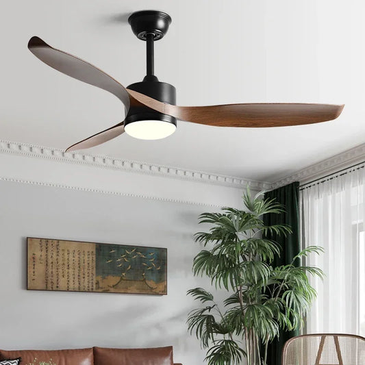 Artfan 52" Black Ceiling Fan Light with Remote Control for Living Room, Restaurant, and Household
