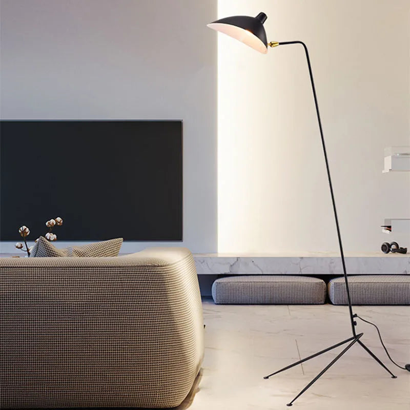Artfan lighting Black Metal Floor Lamp, Rotatable Lampshade for Parlor Bedroom Reading Lighting.