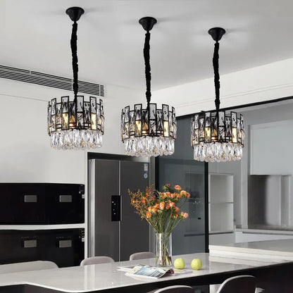 Artfan lighting Black Crystal LED Chandelier for Living Room, Dining Room, Kitchen, Bedroom