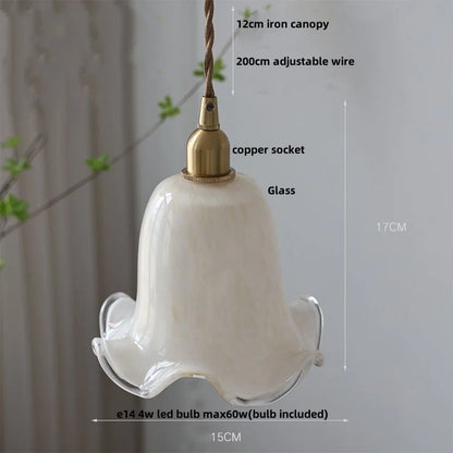 Artfan Amber Glass LED Pendant Light - Nordic Modern Balcony Foyer Coffee Wall Lamp