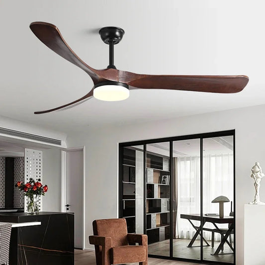 Artfan 70" Wooden Ceiling Fan with Reversible Motor for Year-Round Comfort