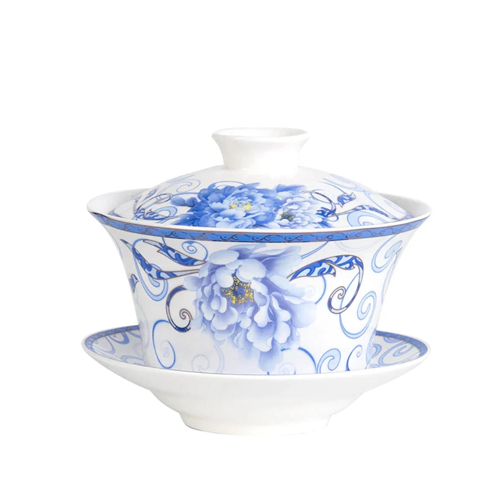Artfan 350ml Ceramic Gaiwan Porcelain Tea Cup Set